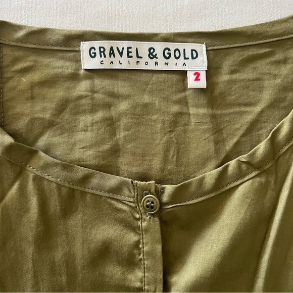 NWOT Gravel And Gold Savio Dress in Gras - Picture 12 of 16
